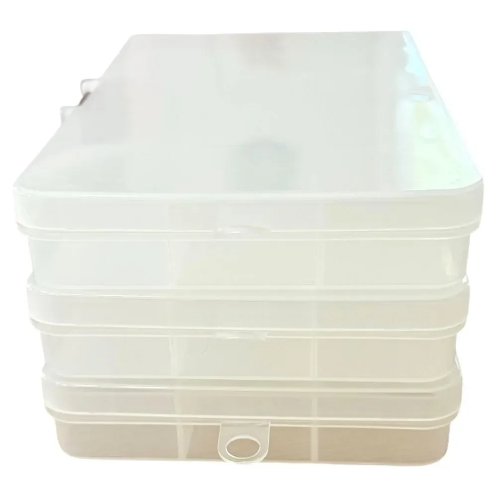 Bead Landing Small Clear Bead Craft Storage Cases SET OF 3. NEW.